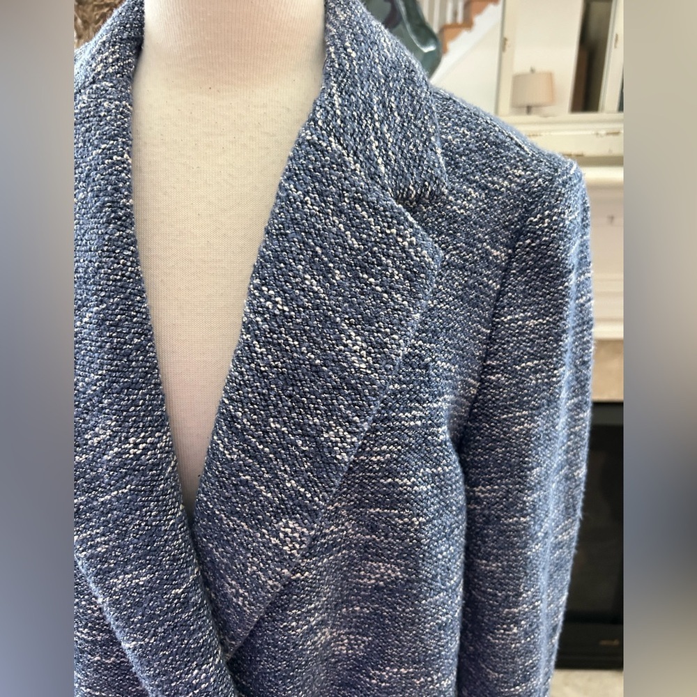 Talbots Double Breasted Blue Multi Tweed Jacket - Picture 7 of 14
